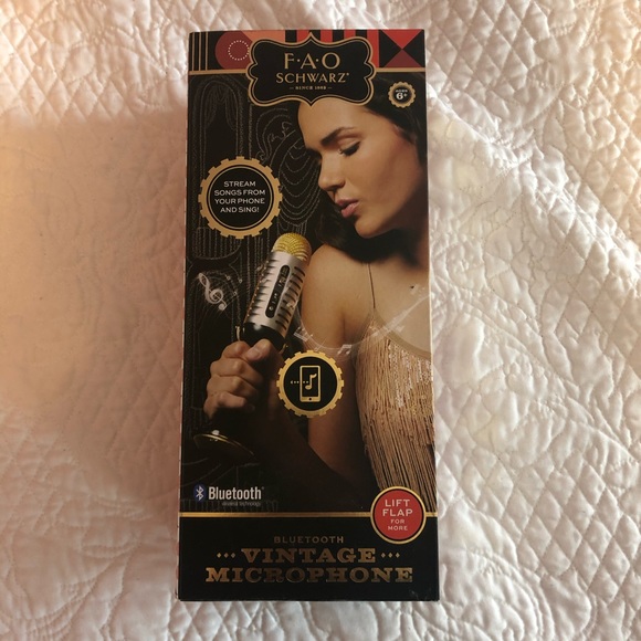 fao schwarz vintage microphone